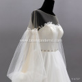 Royal sweetheart heavy embroidered rhinestone corset cotton wedding dress
